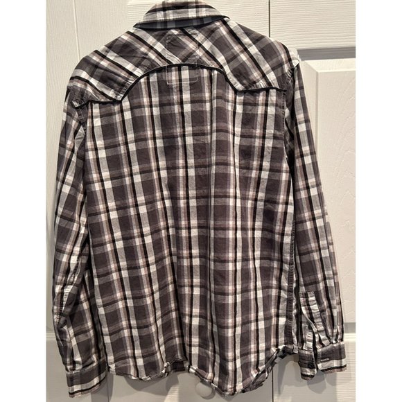 Levi Strauss Western Long Sleeved Shirt size Large, Pearl Snaps, Gray Levi's - Picture 2 of 4